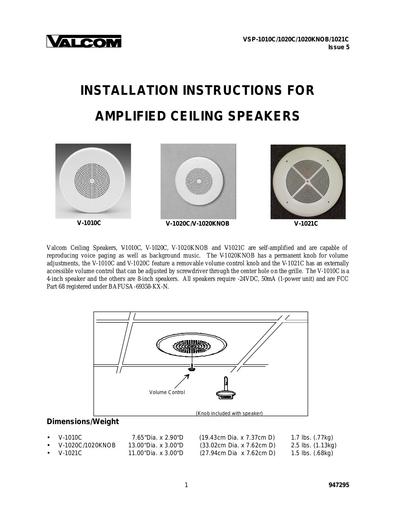 Amplifiedceilspkr Bc