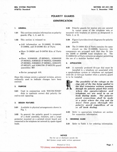 501-321-100 i5 Dec80 - Polarity Guards