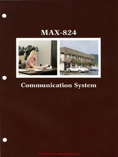 Melco MAX-824 1985 - Small Business, Motel PBX - Brochure Practices