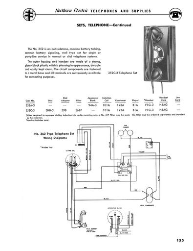 300 type Wall Phones, NE 352, Ne352