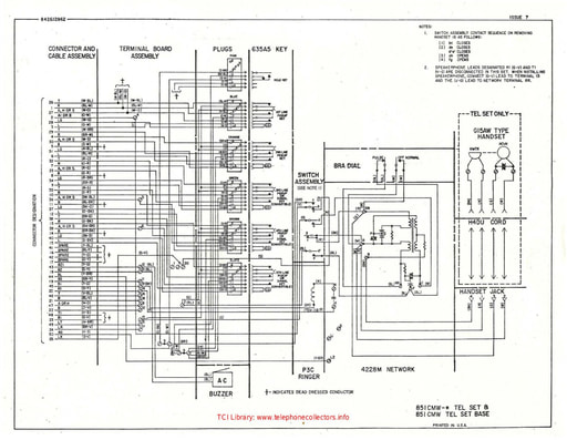 851-type Multibutton Wall Telephone Set