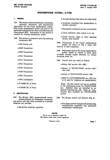 512-620-100 i7 Oct78 - 3-type Speakerphone