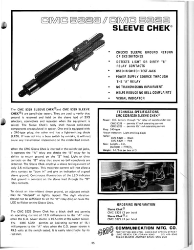 CMC 5329 Sleeve Chek