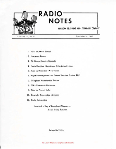 ATT Radio Notes 1960 09 Sep 28