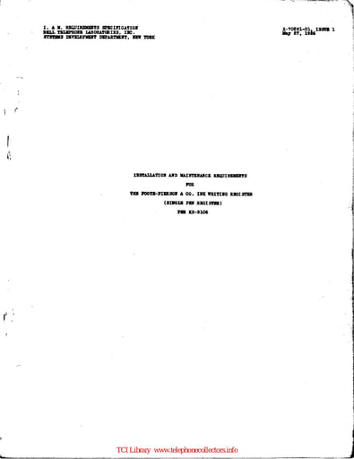 X-70291-01 i1 May26 - Foote-Pierson Ink Writing Register KS-3106