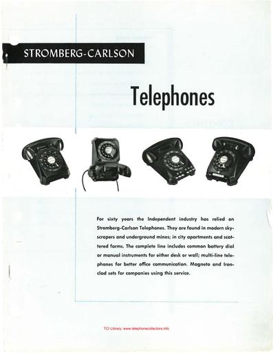 SC Catalog 1954 - Section A - Telephones