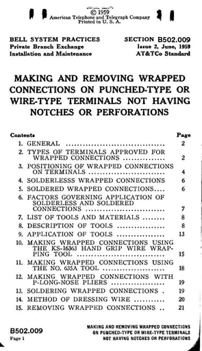 B502.009 i2 Jun59 -  Making and Removing Wrapped Connections
