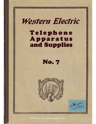 1929 WE Catalog 7 - Telephone Apparatus and Supplies - Sec 1 T-859