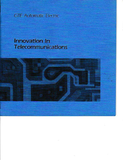GTE Automatic Electric 1982 - Corporate History