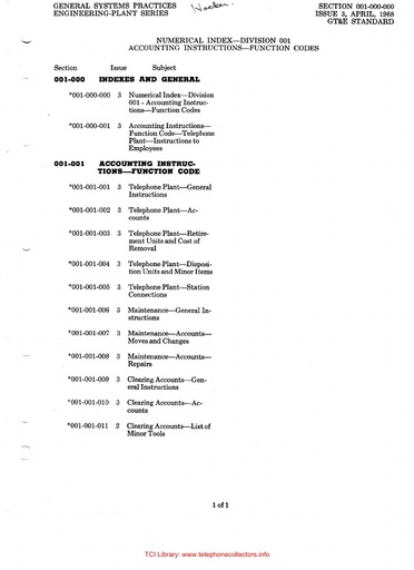 GSP GTEP 001-000-000 i3 Apr68 - Index Accounting Instructions