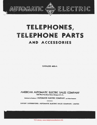 AE Catalog 4055-A Jun37 - Telephones