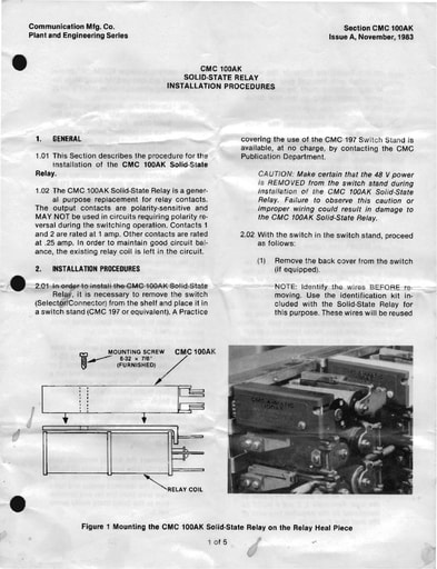 CMC 100AK iA Nov83 - Solid state Relay Inst
