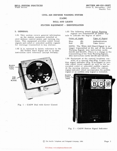 480-210-100PT iC Dec67 - CADW - Bells and Lights - Identification