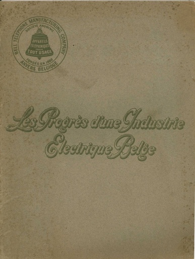 Les Progres  D une Industrie Electrique Belge