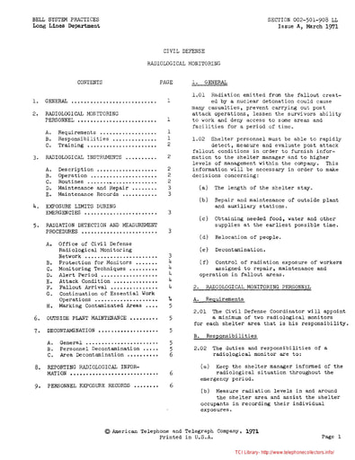 002-501-908LL iA Mar71 - Civil Defense - Radiological Monitoring