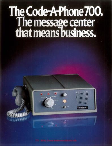 Code-a-Phone 700 Februrary 1980 Marketing Brochure