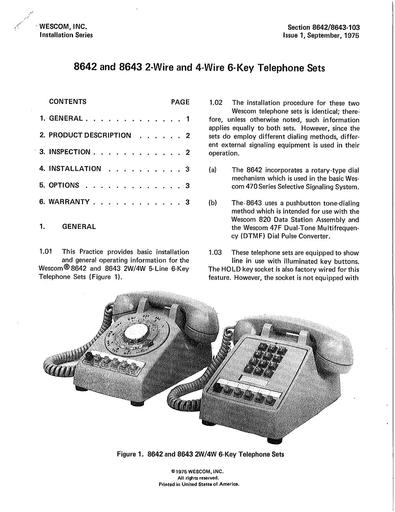 8642-8643-2W-4W-6-Key-Telephone-Set