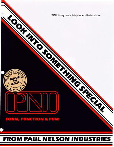 PNI - Paul Nelson Industries - Catalog 1981