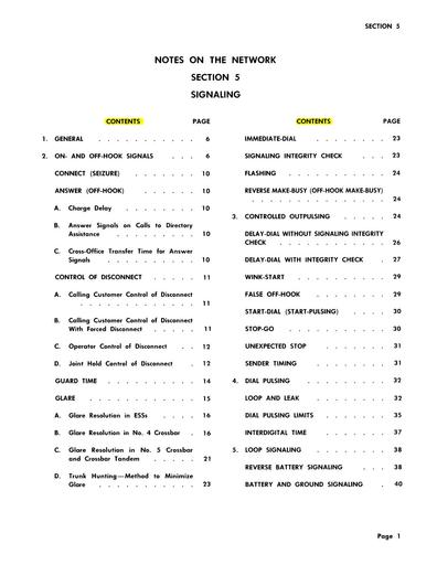 80 - ATT Notes on the Network - Section 5 - Signaling