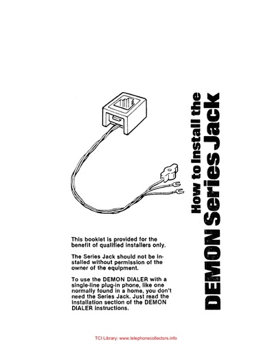 ZOOM Demon Dialer Installation - Series Jack