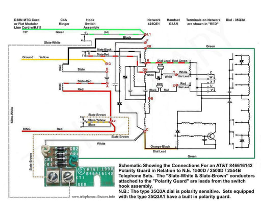 NE 2500D Desk Set Wiring with Polarity Guard Add On tci ocr