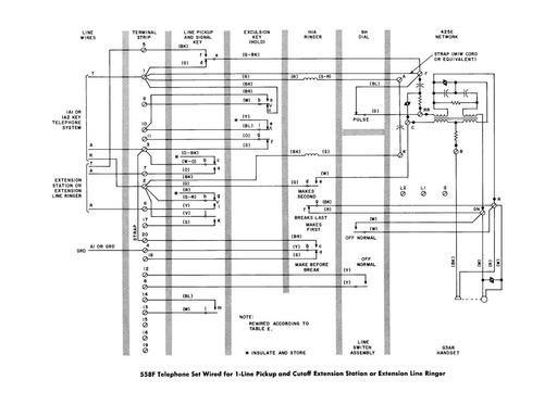 500 Series Wall Telephones, 558f3 Tl