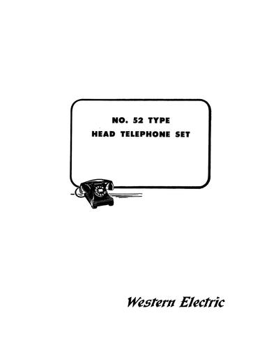1951 - Western Electic No 52-Type Head Telephone Set