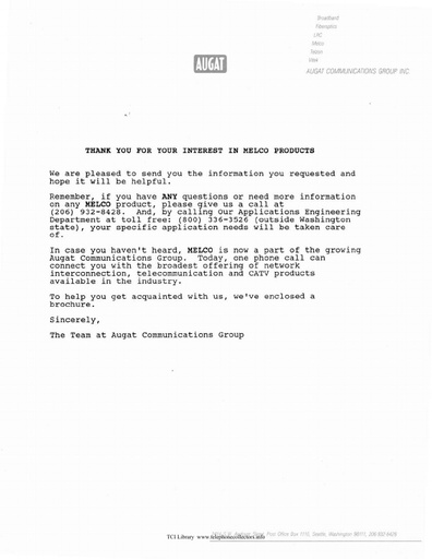 Melco Price List 1990 and Practices 1980-87