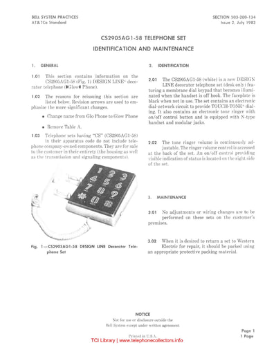 503-200-134 i2 jul 1983 - cs2905ag - Glow Phone