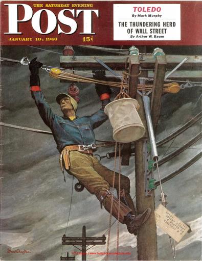 1948 Saturday Evening Post Cover Bennington VT