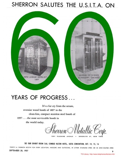 Sherron Metallic Corp Sep57 - Booth Ad 5th Ave Chicago Science and Industry
