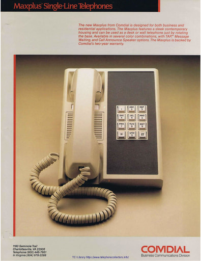 Comdial Maxplus Single-Line Tel Brochure