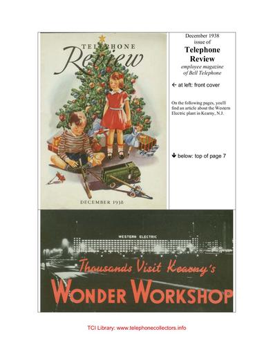 38dec - 1938 Kearny Works Open House - Telephone Review