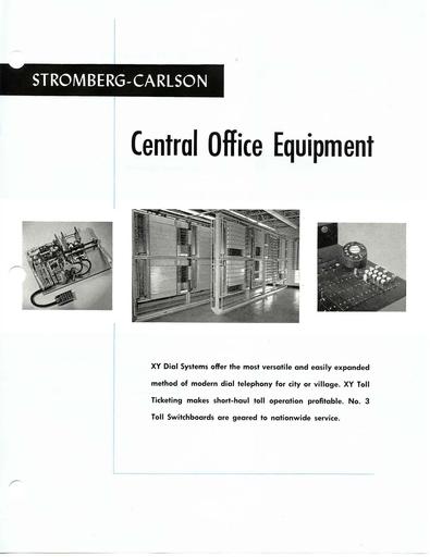 Stromberg Carlson Central Office Equipment - 1955