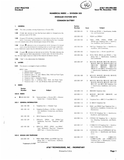 503-000-000 i90 Dec84 - Index