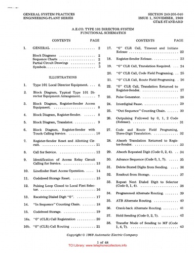 GSP GTEP 240-205-040 i1 Nov69 - AECo Type-101 Director Sys - Func Schematics