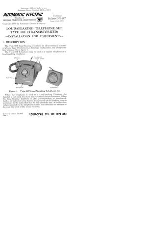 TB 701-88T I2 - AE Type-88T Loudspeaking Telephone Set - Tl