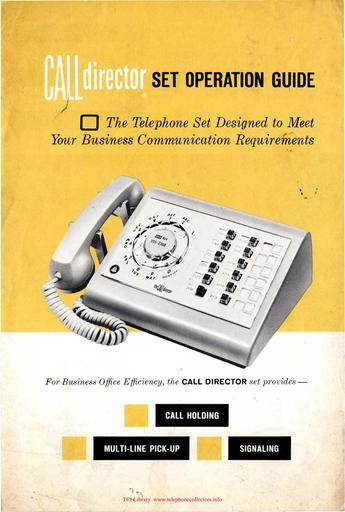 1963 WE - Call Director operation Sep63