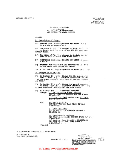 CD-31606-01 - 30, 60, and 120 IPM Interrupter and Interrupter Alarm Circuit