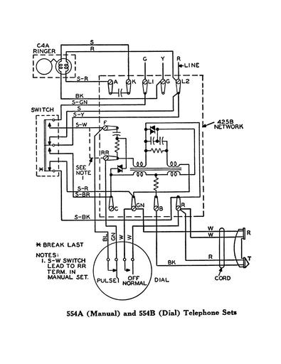 500 Series Wall Telephones, 554a Tl