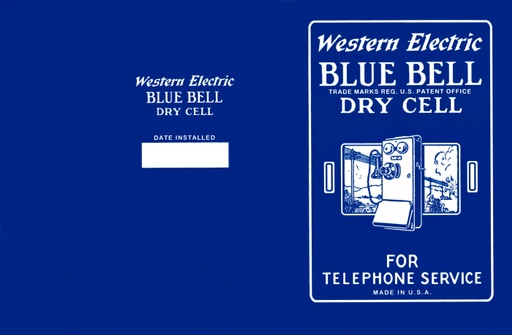 Battery Label 4 - WE Blue Bell Dry Cell 1930