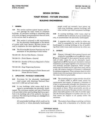 760-240-152 i4 Jan82 - Toilet Rooms Design Criteria