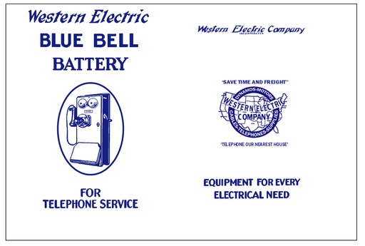 Battery Label 1 - Early Blue Bell 1910