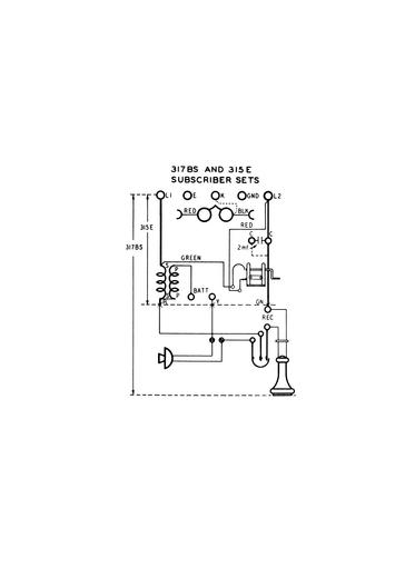Western Electric 317 (1317) Magneto Wall Phone and 315 Magneto Subset Tl