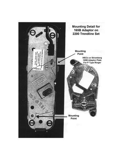 ITT Trendline Telephones - WE or SC 165B Ringer Adaptor for a P-type Ringer - Tl