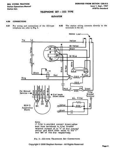 322 Elevator Telephones, 322 Tl