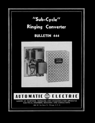 AE Bulletin 444 - Sub-Cycle Ringing Converter
