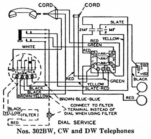 300 Series Desk Telephones, 302bw-cw-dw