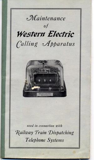 24 - Railway Train Dispatching Telephone Systems - Maintenance - 1924 [LARGE FILE]