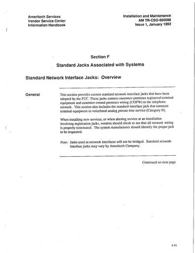 AM TR CSO 000088 Section F Std Jacks 030910 Tl